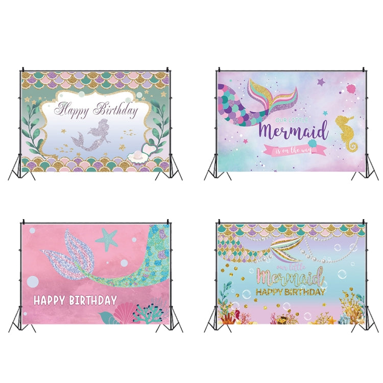 120 x 80cm Mermaid Happy Birthday Photography Background Cloth, 120 x 80cm (12002575), 120 x 80cm (12009595), 120 x 80cm (12009608), 120 x 80cm (12009768), 120 x 80cm (12101789), 120 x 80cm (12101996), 120 x 80cm (11401122), 120 x 80cm (12010125)