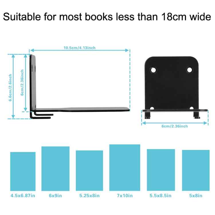 Hidden Stainless Steel Suspended Bookshelf Wall Support Frame Wall Mounted Bracket