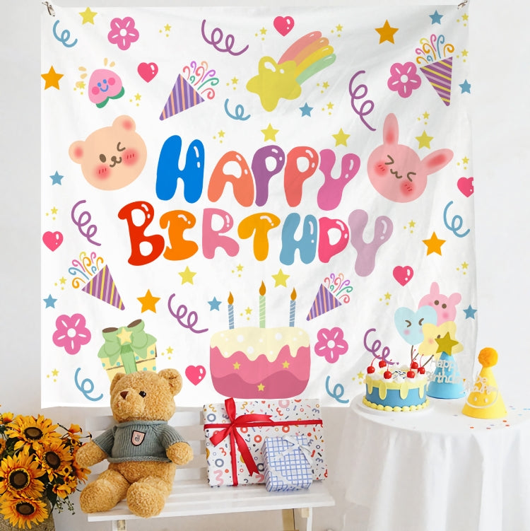 Birthday Layout Hanging Cloth Children Photo Wall Cloth, 150x180cm Velvet, 150x200cm Velvet