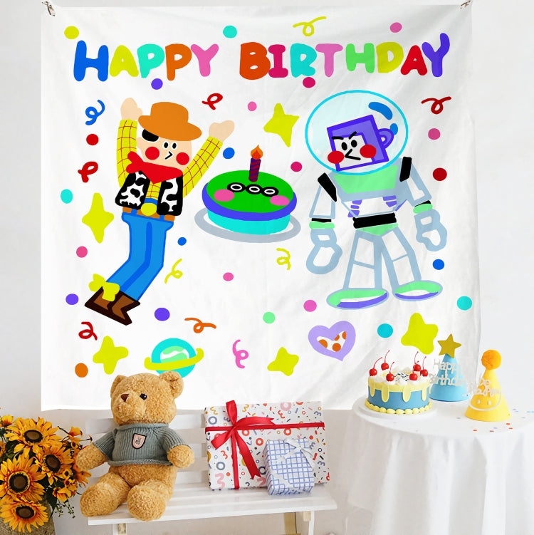 Birthday Layout Hanging Cloth Children Photo Wall Cloth, 150x180cm Velvet, 150x200cm Velvet
