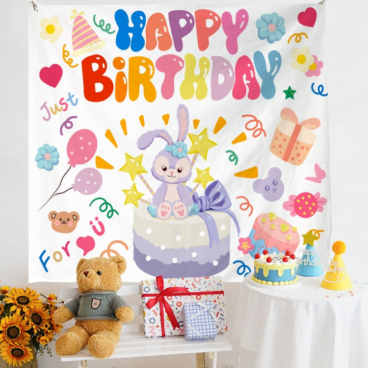 Birthday Layout Hanging Cloth Children Photo Wall Cloth, 180x230cm Velvet