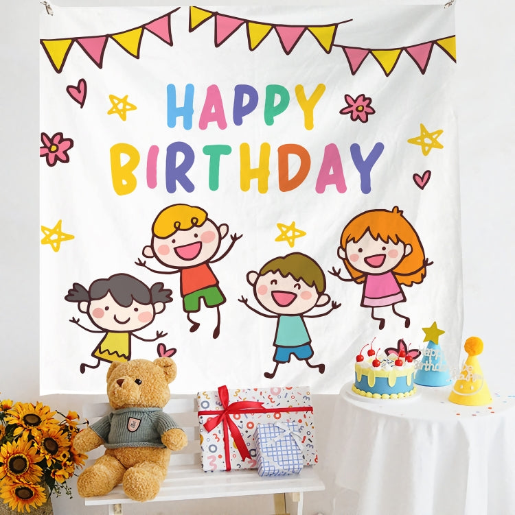 Birthday Layout Hanging Cloth Children Photo Wall Cloth, 180x230cm Velvet