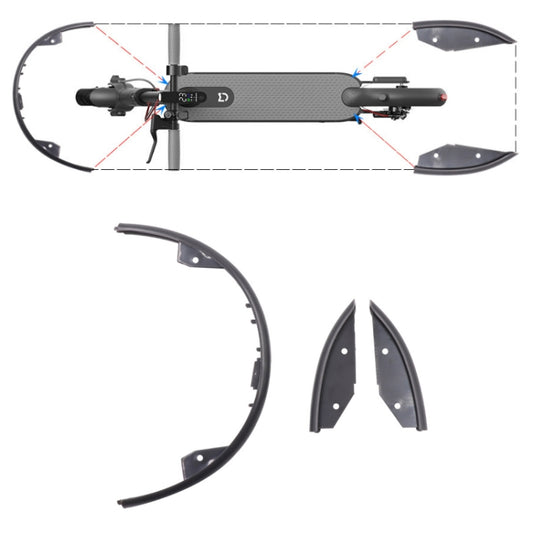 For Xiaomi Mijia M365 Side Protection Cover + Front Rear Bumper, Black Protection Cover + Bumper, White Protection Cover + Bumper