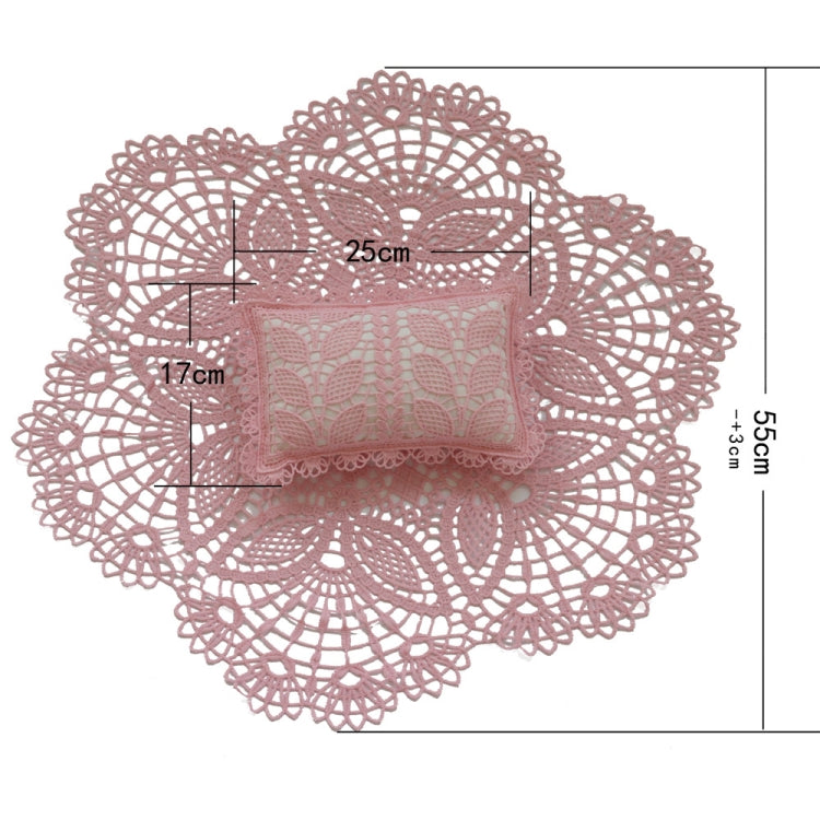Hollow Lace Round Blanket + Pillow Suit Baby Photography Props, Blanket Suit(White), Blanket Suit(Pink), Blanket Suit(Light Blue), Blanket Suit(Light Green), Blanket Suit(Khaki), Blanket Suit(Beige)