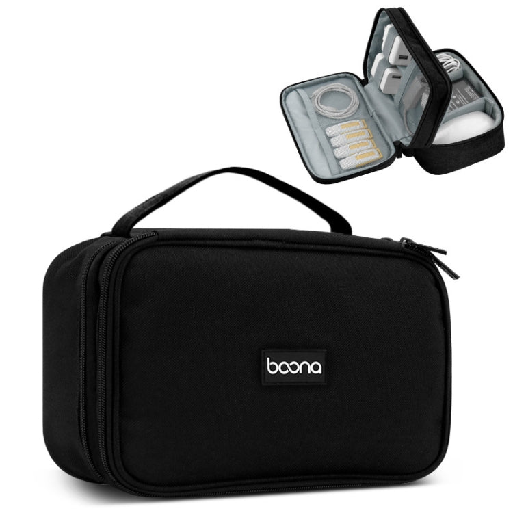 Baona Multifunctional Earphone Data Cable Digital Storage Bag, Spec:, Single-layer (Gray), Single-layer (Black), 2-layer (Gray), 2-layer (Black), Single-Layer Box (Gray), Single-Layer Box (Black), 2-layer Box (Gray), 2-layer Box (Black), XL (Gray)�����...
