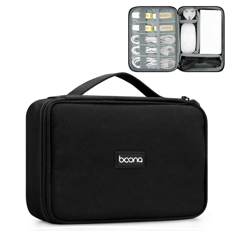 Baona Multifunctional Earphone Data Cable Digital Storage Bag, Spec:, Single-layer (Gray), Single-layer (Black), 2-layer (Gray), 2-layer (Black), Single-Layer Box (Gray), Single-Layer Box (Black), 2-layer Box (Gray), 2-layer Box (Black), XL (Gray)�����...