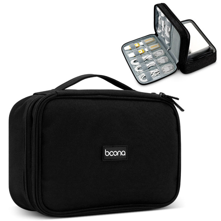 Baona Multifunctional Earphone Data Cable Digital Storage Bag, Spec:, Single-layer (Gray), Single-layer (Black), 2-layer (Gray), 2-layer (Black), Single-Layer Box (Gray), Single-Layer Box (Black), 2-layer Box (Gray), 2-layer Box (Black), XL (Gray)�����...