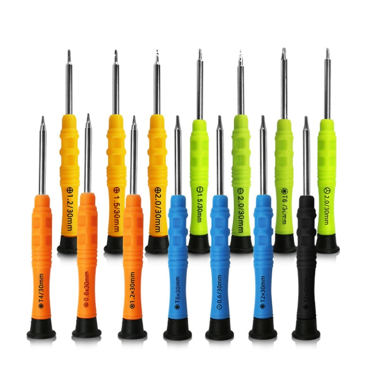 20pcs Mini Screwdriver Anti-Slip Mobile Phone Disassembly Maintenance Tools, 1.5 Phillips, 1.5 Straight, 2.0 Phillips, 2.0 Straight, 1.2 Phillips, 1.2 Five Star, 0.8 Five Star, 0.6Y, T2, T3, T4, T5, T6