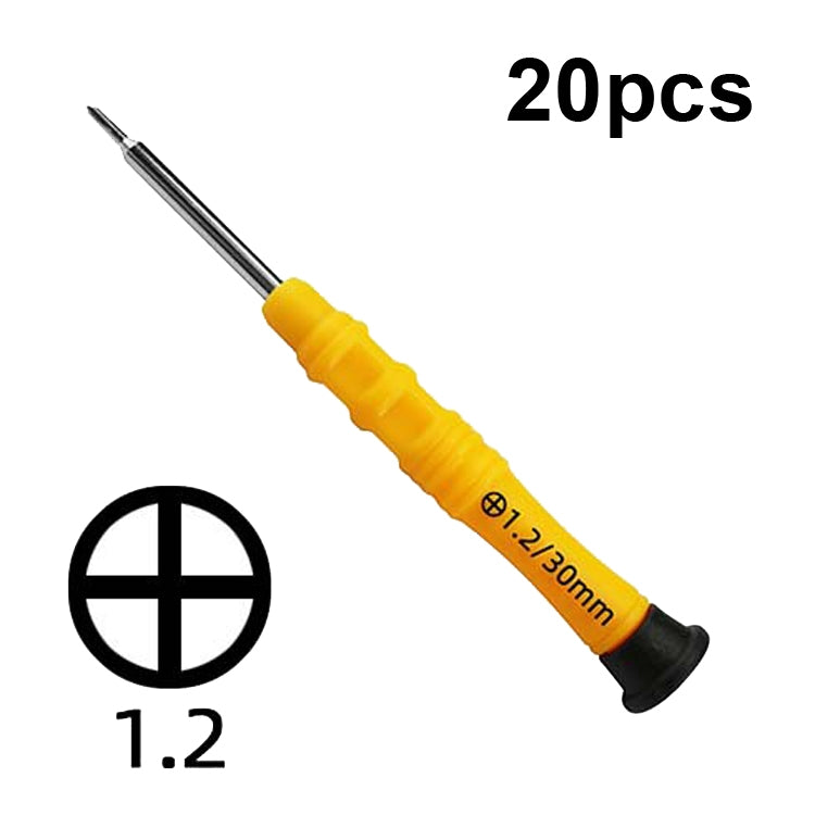 20pcs Mini Screwdriver Anti-Slip Mobile Phone Disassembly Maintenance Tools, 1.5 Straight, 1.2 Phillips, 1.2 Five Star, 0.6Y, T2, T3, T4, T5, T6