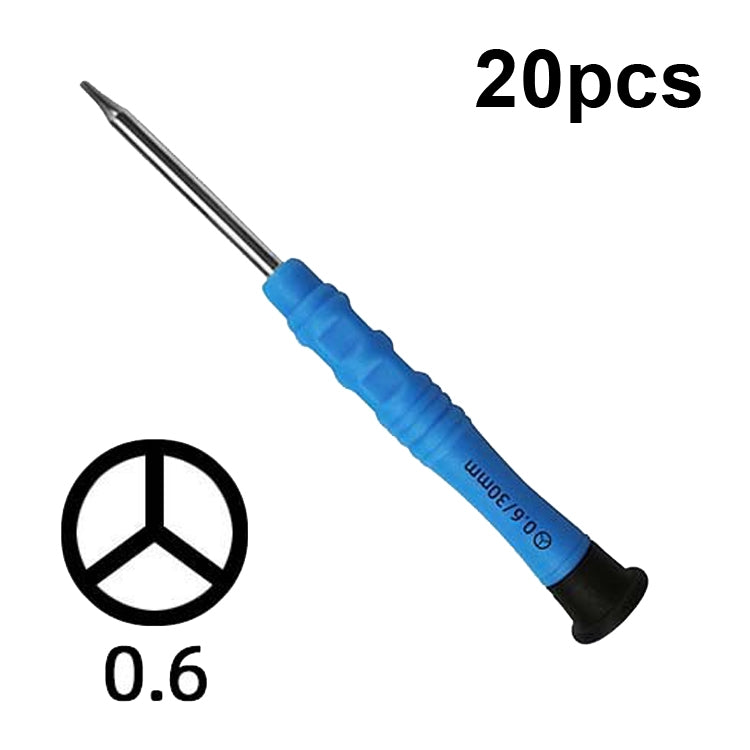 20pcs Mini Screwdriver Anti-Slip Mobile Phone Disassembly Maintenance Tools, 1.5 Straight, 1.2 Phillips, 1.2 Five Star, 0.6Y, T2, T3, T4, T5, T6