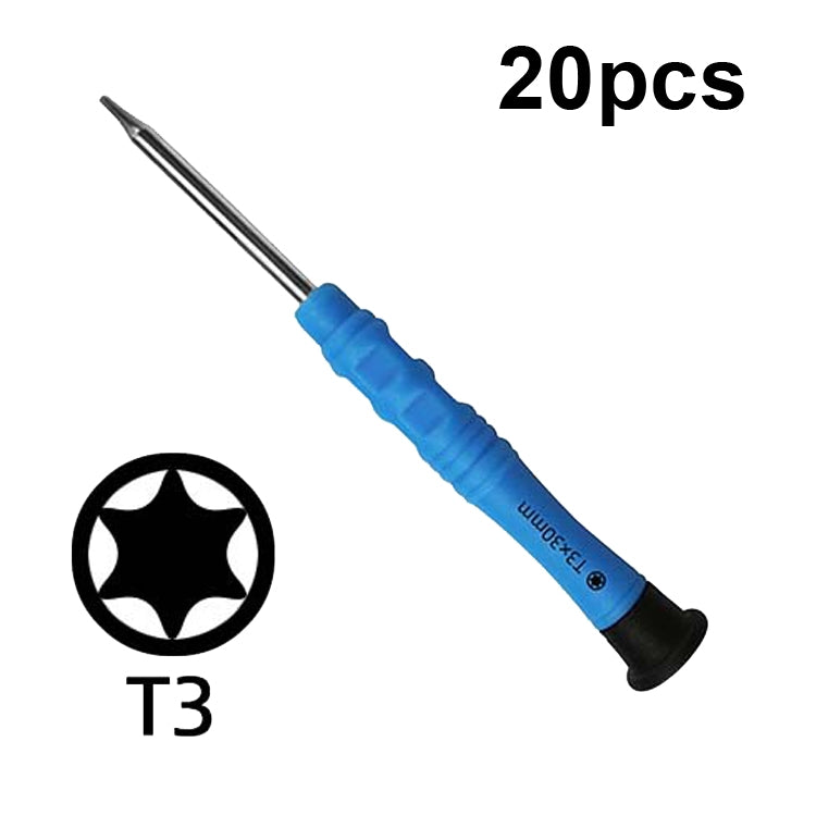 20pcs Mini Screwdriver Anti-Slip Mobile Phone Disassembly Maintenance Tools, 1.5 Phillips, 1.5 Straight, 2.0 Phillips, 2.0 Straight, 1.2 Phillips, 1.2 Five Star, 0.8 Five Star, 0.6Y, T2, T3, T4, T5, T6