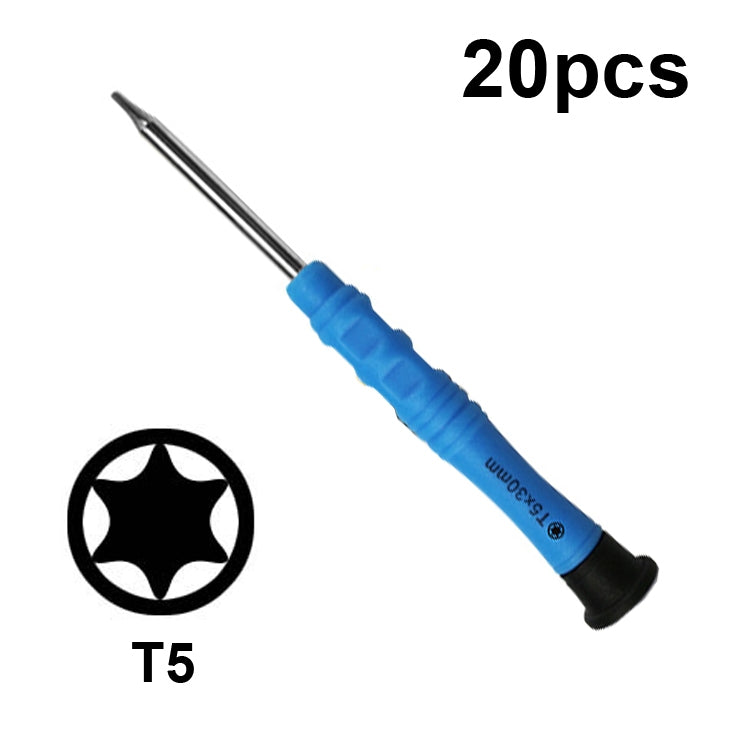 20pcs Mini Screwdriver Anti-Slip Mobile Phone Disassembly Maintenance Tools, 1.5 Phillips, 1.5 Straight, 2.0 Phillips, 2.0 Straight, 1.2 Phillips, 1.2 Five Star, 0.8 Five Star, 0.6Y, T2, T3, T4, T5, T6