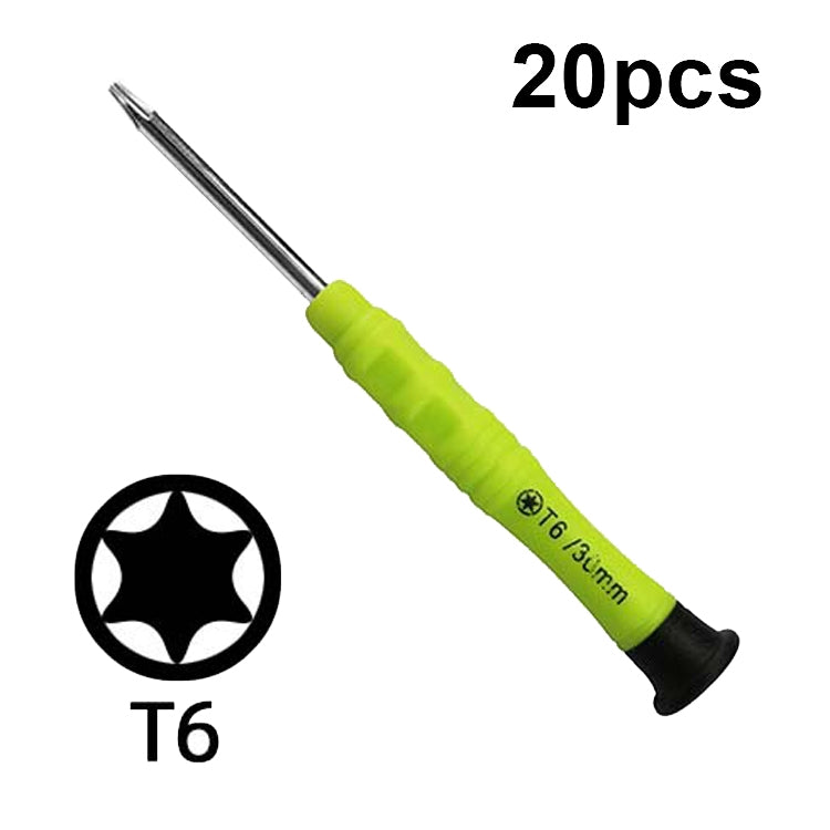 20pcs Mini Screwdriver Anti-Slip Mobile Phone Disassembly Maintenance Tools, 1.5 Phillips, 1.5 Straight, 2.0 Phillips, 2.0 Straight, 1.2 Phillips, 1.2 Five Star, 0.8 Five Star, 0.6Y, T2, T3, T4, T5, T6