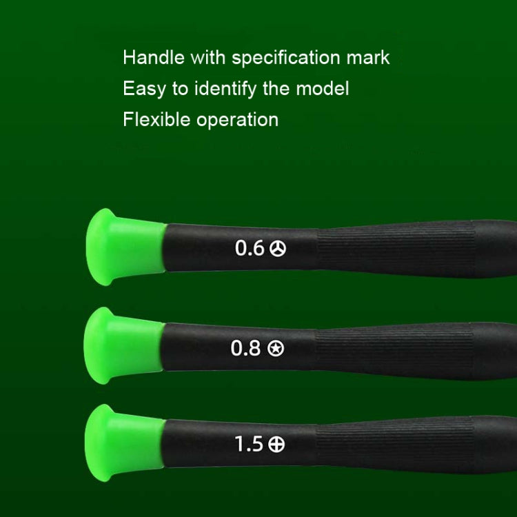 30pcs Color Hat Screw Batch Digital Mobile Phone Clock Maintenance Tool, 1.5 Phillips, 1.5 Straight, 0.8 Five Star, 0.6 Y Shape, T2 Hexagon, T5 Hexagon