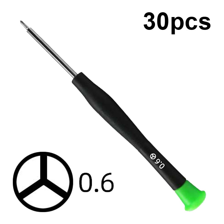 30pcs Color Hat Screw Batch Digital Mobile Phone Clock Maintenance Tool, 1.5 Phillips, 1.5 Straight, 0.8 Five Star, 0.6 Y Shape, T2 Hexagon, T5 Hexagon
