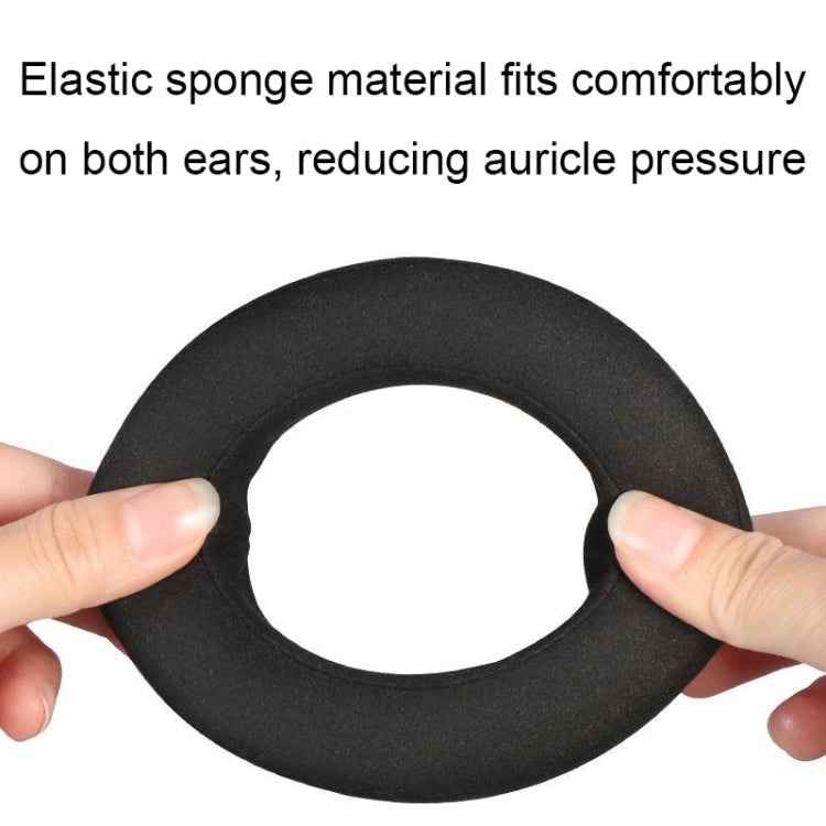 For Focal Clear MG Pro 2pcs Leather Breathable and Comfortable Headset Cover, Color: Fiber Black