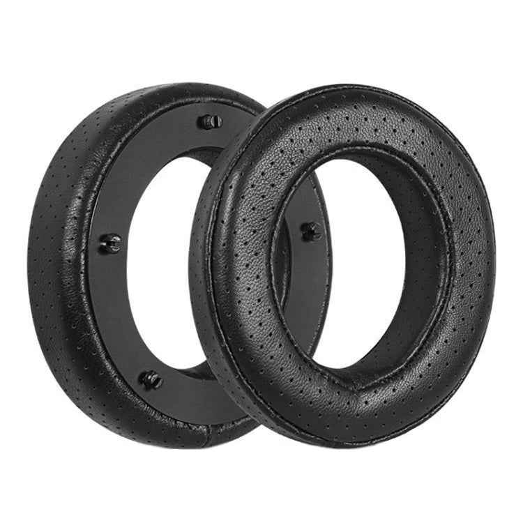 For Focal Clear MG Pro 2pcs Leather Breathable and Comfortable Headset Cover, Color: Fiber Black
