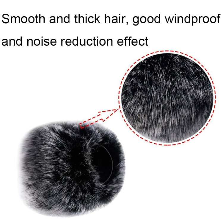 For Blue Yeti Pro Anti-Pop and Windproof Sponge/Fluffy Microphone Cover, Black Sponge, Gray Hair