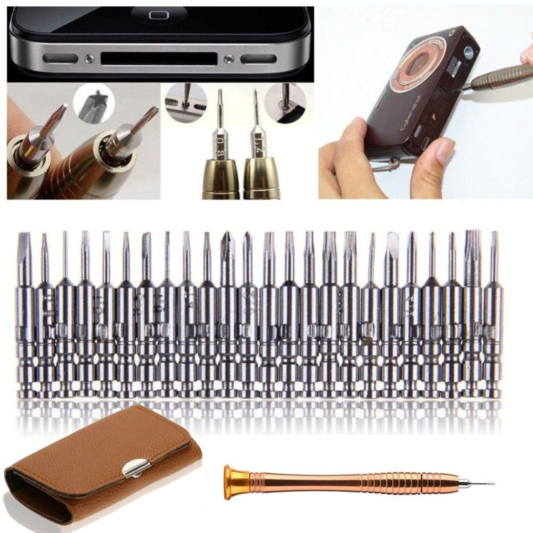 25 In 1 Screwdriver Batch Set Mobile Phone Notebook Repair Tool, 25 In 1  (Brown)