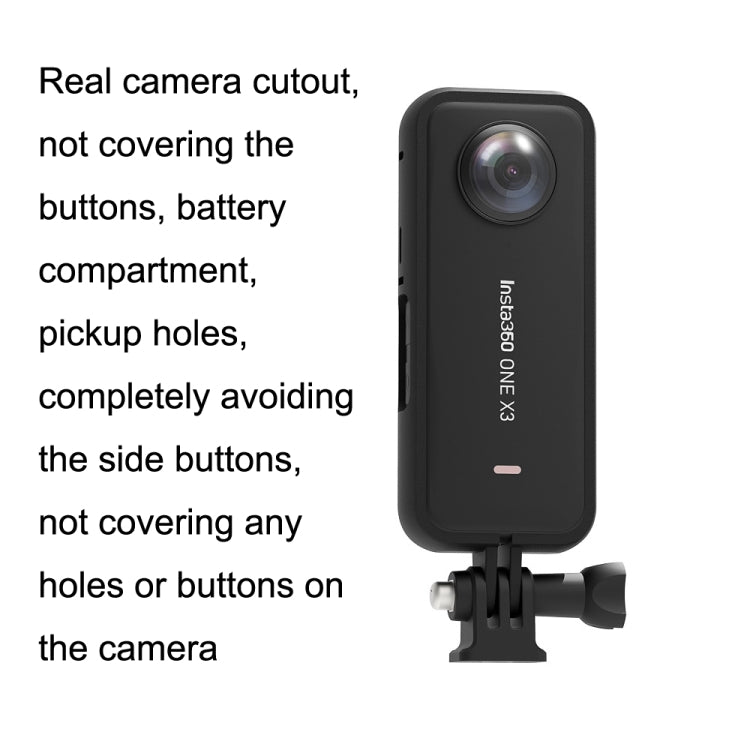 For Insta360 One X3 A516 Panoramic Sports Camera Plastic Protection Border