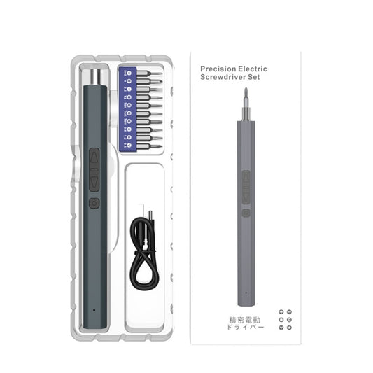 11 In 1 Rechargeable Mini Electric Screwdriver Set With 3LED Lighting, 11 In 1  Blue