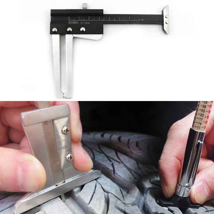 Multi-function Tire Patterns Deep Ruler Brake Disc Thickness Measuring Tools, Measuring Tools