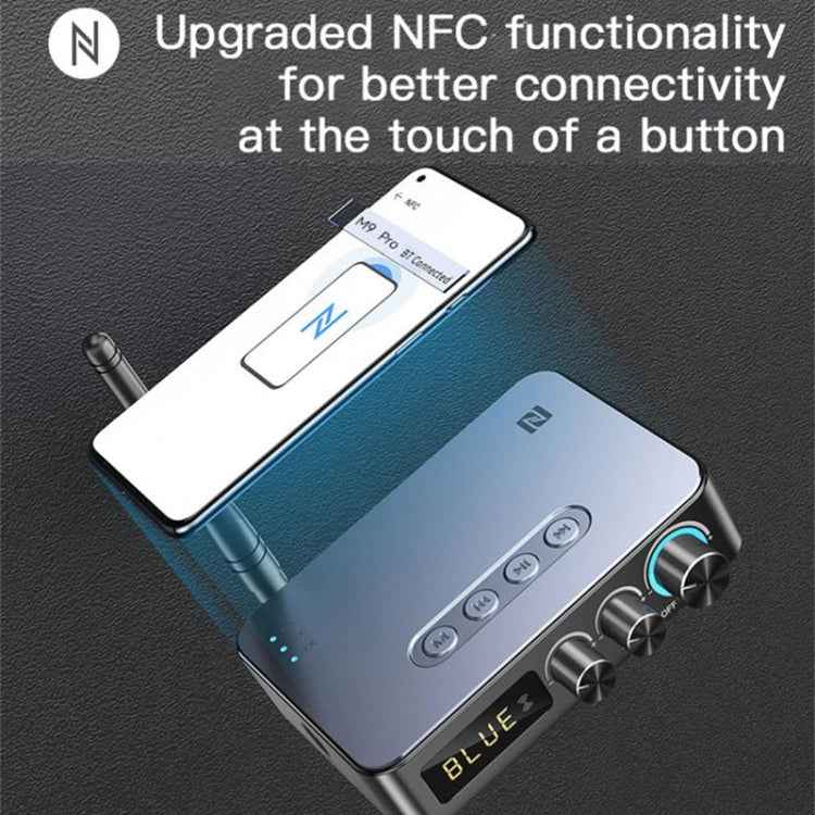 M9 Pro 5.1 Bluetooth Receiver Launcher FM Radio 4 In 1 NFC Audio Adapter