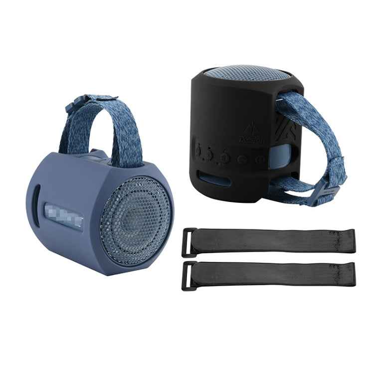 For Sony SRS-XB13 Speaker Silicone Case With Hook And Loop Fastener Strap