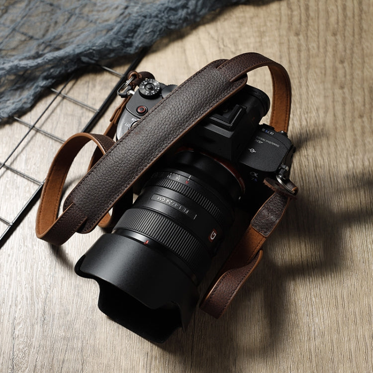 Outdoor Photography Cowhide Leather Camera Shoulder Hanging Neck Winding Strap, Spec:, Top-layer (Black), Top-layer (Deep Coffee), Top-layer (Coffee), Split Leather (Coffee), Split Leather (Black), Pure Leather (Black), Pure Leather (Deep Coffee)      ...