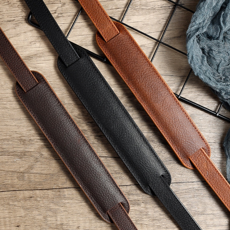 Outdoor Photography Cowhide Leather Camera Shoulder Hanging Neck Winding Strap, Spec:, Top-layer (Black), Top-layer (Deep Coffee), Top-layer (Coffee), Split Leather (Coffee), Split Leather (Black), Pure Leather (Black), Pure Leather (Deep Coffee)      ...