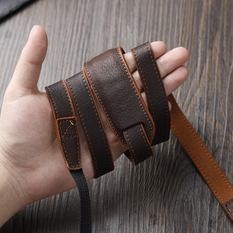 Outdoor Photography Cowhide Leather Camera Shoulder Hanging Neck Winding Strap, Spec:, Top-layer (Black), Top-layer (Deep Coffee), Top-layer (Coffee), Split Leather (Coffee), Split Leather (Black), Pure Leather (Black), Pure Leather (Deep Coffee)      ...