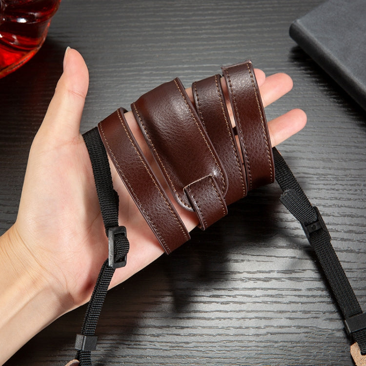 Outdoor Photography Cowhide Leather Camera Shoulder Hanging Neck Winding Strap, Spec:, Top-layer (Black), Top-layer (Deep Coffee), Top-layer (Coffee), Split Leather (Coffee), Split Leather (Black), Pure Leather (Black), Pure Leather (Deep Coffee)      ...