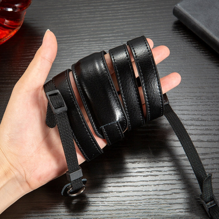 Outdoor Photography Cowhide Leather Camera Shoulder Hanging Neck Winding Strap, Spec:, Top-layer (Black), Top-layer (Deep Coffee), Top-layer (Coffee), Split Leather (Coffee), Split Leather (Black), Pure Leather (Black), Pure Leather (Deep Coffee)      ...