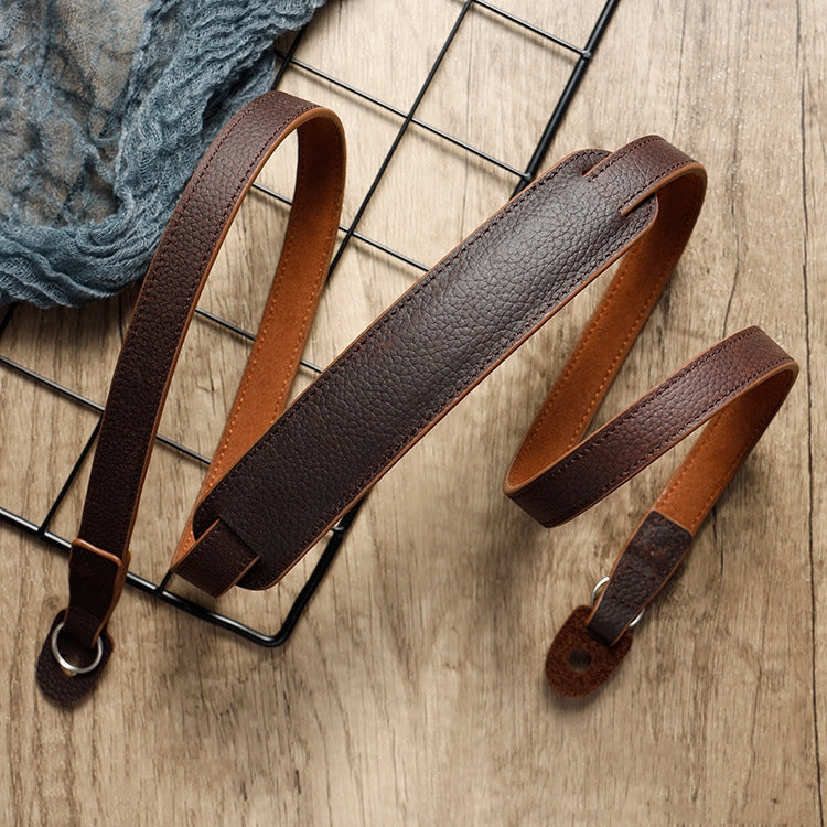 Outdoor Photography Cowhide Leather Camera Shoulder Hanging Neck Winding Strap, Spec:, Top-layer (Black), Top-layer (Deep Coffee), Top-layer (Coffee), Split Leather (Coffee), Split Leather (Black), Pure Leather (Black), Pure Leather (Deep Coffee)      ...