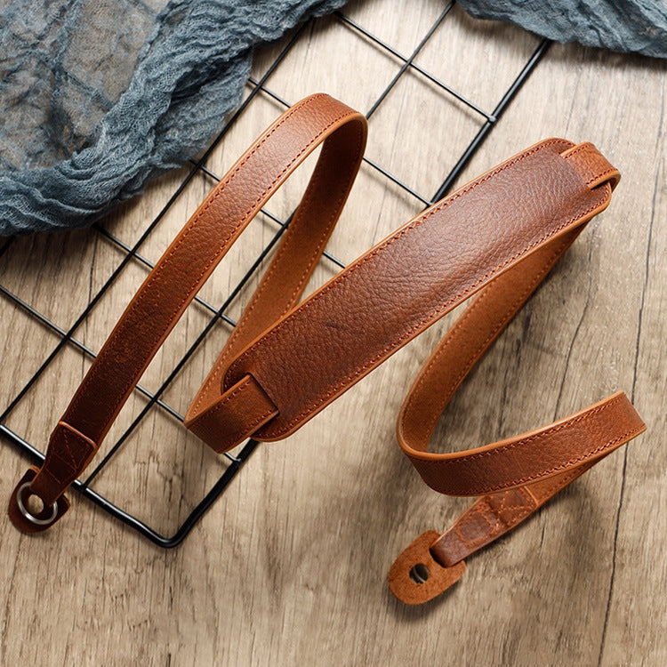 Outdoor Photography Cowhide Leather Camera Shoulder Hanging Neck Winding Strap, Spec:, Top-layer (Black), Top-layer (Deep Coffee), Top-layer (Coffee), Split Leather (Coffee), Split Leather (Black), Pure Leather (Black), Pure Leather (Deep Coffee)      ...