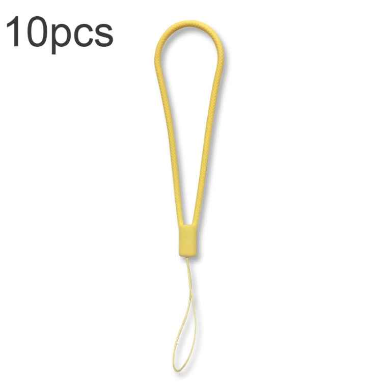 10pcs  Silicone Woven Pattern  Cell Phone Lanyard Anti-loss Hand Rope