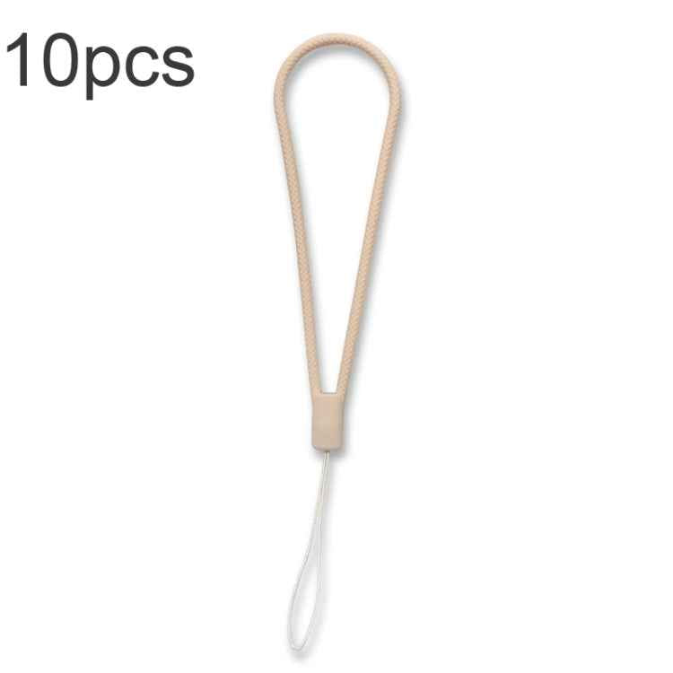10pcs  Silicone Woven Pattern  Cell Phone Lanyard Anti-loss Hand Rope