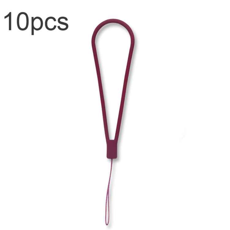 10pcs  Silicone Woven Pattern  Cell Phone Lanyard Anti-loss Hand Rope