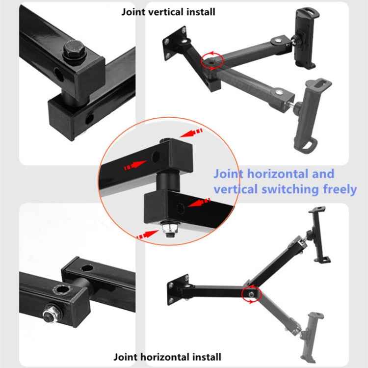 Wall Mount Tablet Cell Phone Stand Long Arm Stretchable Holder for 4-13 inch Devices
