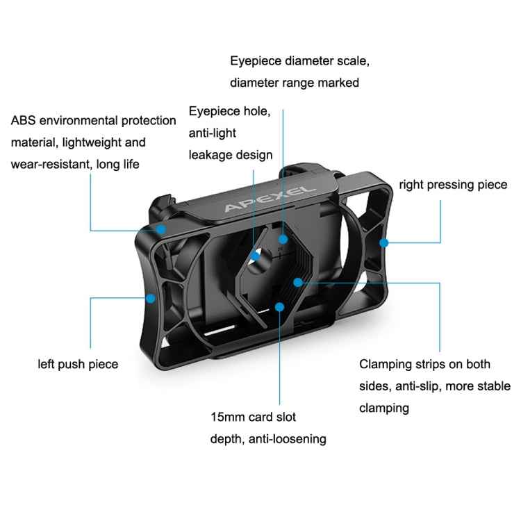 APEXEL APL-F002 Dual Monocular Bird Watching Camera Universal Eyepiece Connector Phone Accessories