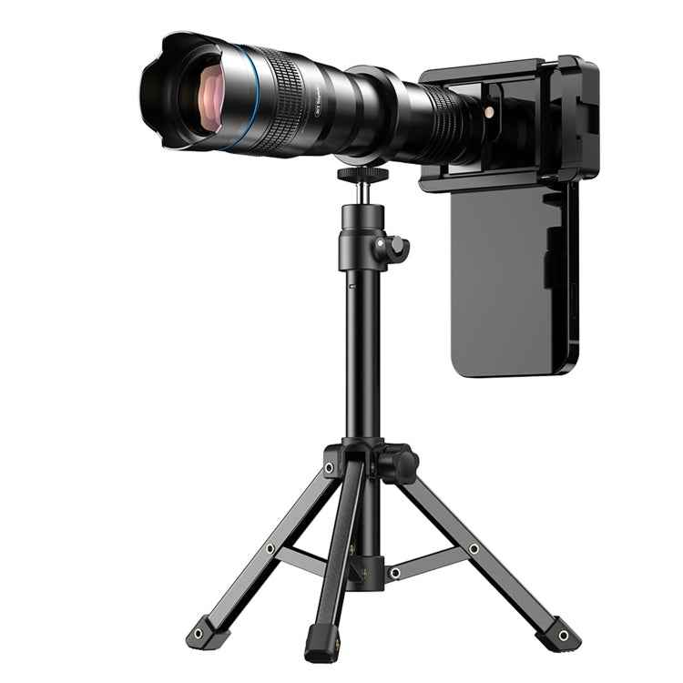 Apexel APL-36XJJ020 36X HD Telescope Universal Telephoto Phone Lens + Clip + Tripod Set