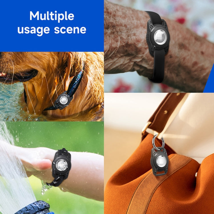 For AirTag 2nd Gen / AirTag 1st Gen Protective Case Three-proof All-inclusive IPX7 Waterproof Locator Cover, Black, Royal Blue, Dark Green, Purple, Red