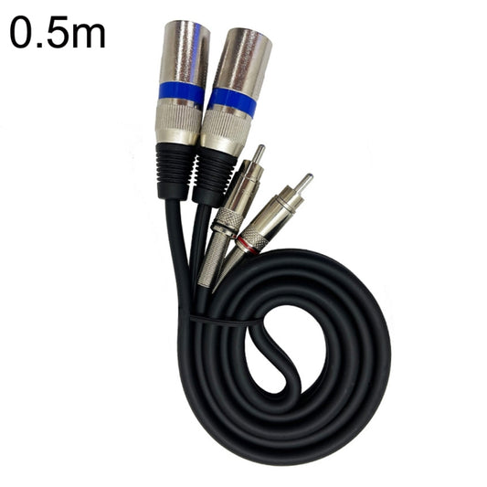 2RCA Male 2XLR Caron Male Speaker Audio Balance Cable, Length:, 0.5m, 1m, 1.5m, 2m, 3m, 5m, 10m, 20m