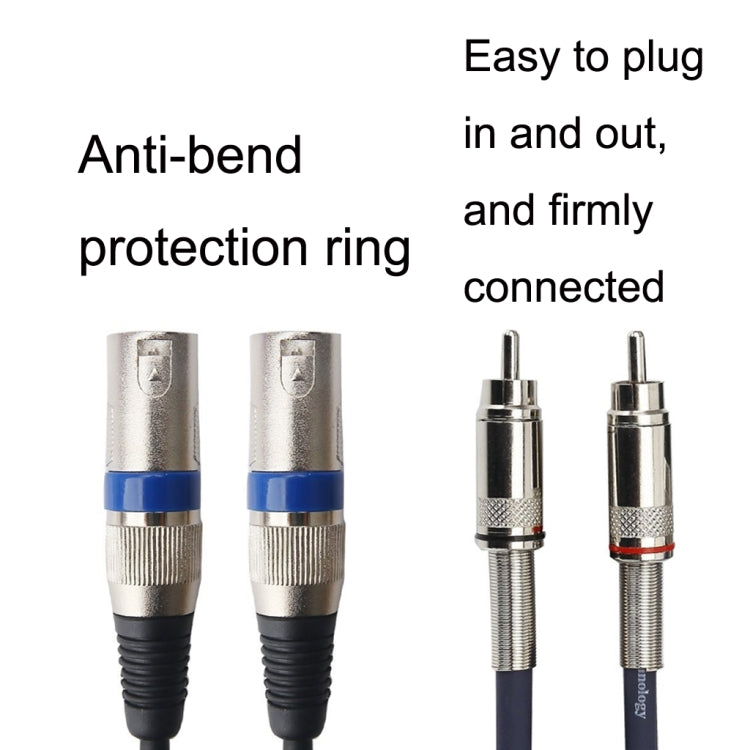 2RCA Male 2XLR Caron Male Speaker Audio Balance Cable, Length:, 0.5m, 1m, 1.5m, 2m, 3m, 5m, 10m, 20m