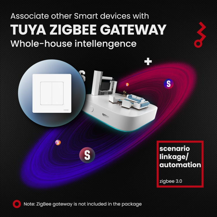 Tuya ZigBee Smart Single-fire Zero-fire Sharing Timing Voice Wall Switch EU Plug, Style:, 1 Way (White), 2 Ways (White), 3  Ways (White), 1 Way (Gray), 2 Ways (Gray), 3 Ways (Gray), 1 Way (White Scene Casual Post), 2 Ways (White Scene Casual Post)     ...