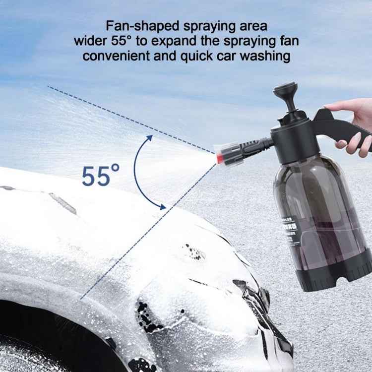 2L Foam Sprayer Pressure Spray Bottle for Car Washing Plants Watering Fertilizing, 9321F Transparent Black