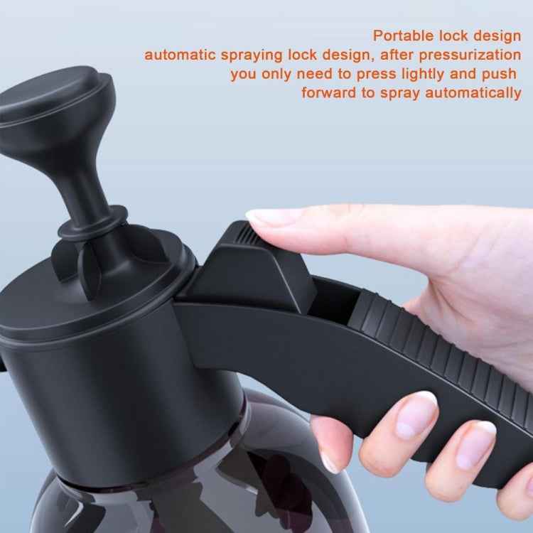 2L Foam Sprayer Pressure Spray Bottle for Car Washing Plants Watering Fertilizing, 9321F Transparent Black