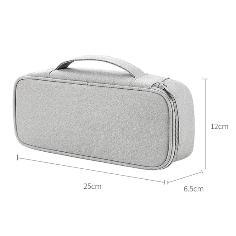 SM13 Multifunctional Digital Accessories Waterproof and Shock-absorbing Storage Bag, 25x6.5x12cm(Dark Gray), 25x6.5x12cm(Navy Blue), 25x6.5x12cm(Pink), 25x6.5x12cm(Black), 25x6.5x12cm(Gray)