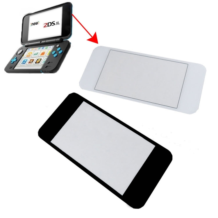 For Switch 2DS XL LL Upper Screen Mirror Cover Protector, For 2DS XL LL  Upper Screen White, For 2DS XL LL Upper Screen Black)