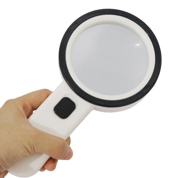 JHS407 30X Handheld HD Magnifier With LED Light, 80mm 30X
